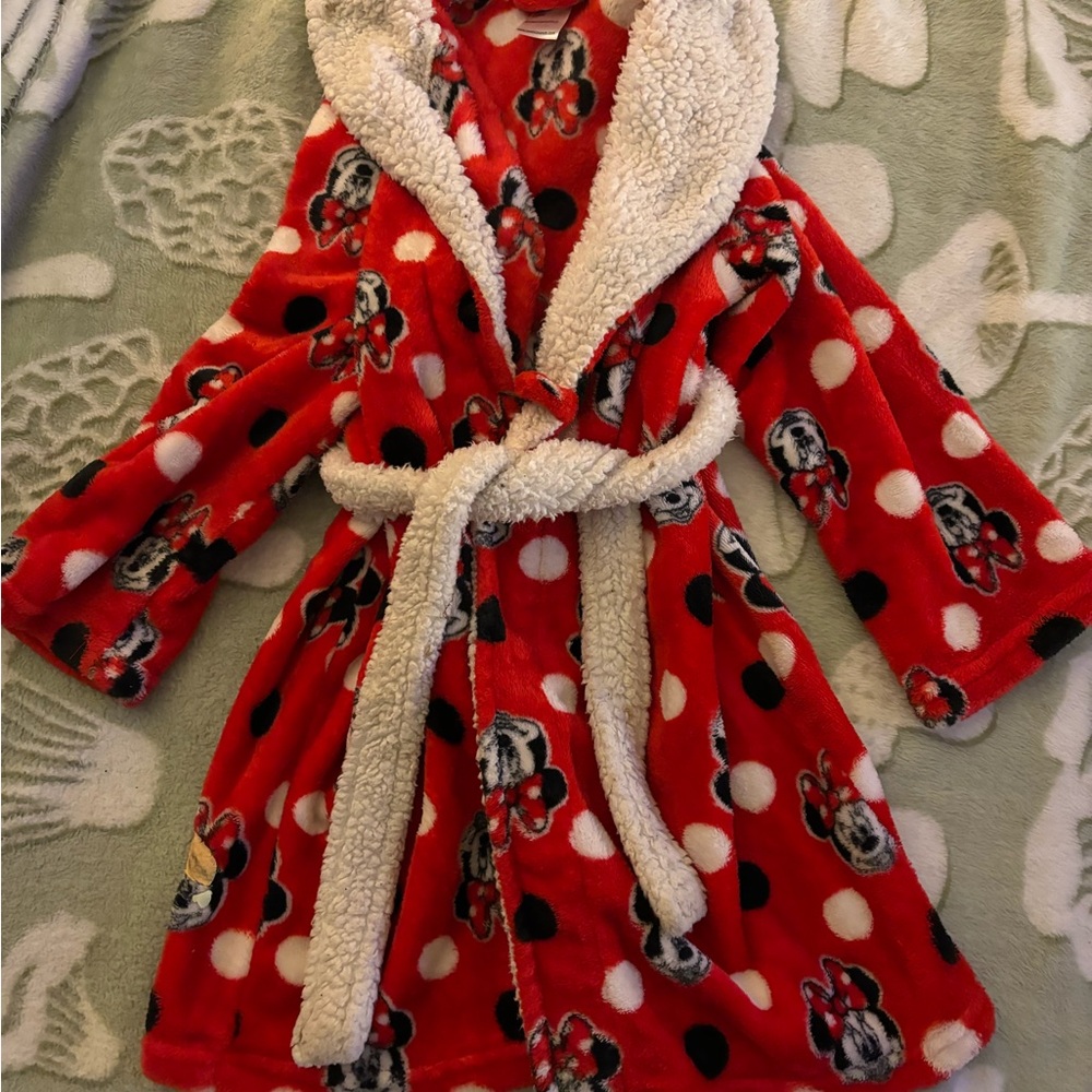 Girls Mini Mouse Bath Robe